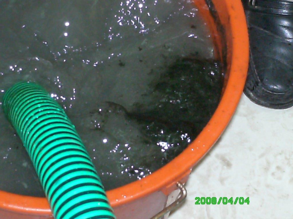 Water being treated by APRS system